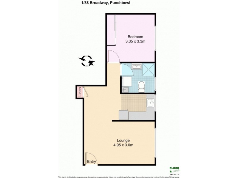 1/88 The Broadway, Punchbowl NSW 2196 Floorplan