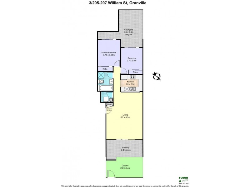 3/205-207 William Street, Granville NSW 2142 Floorplan