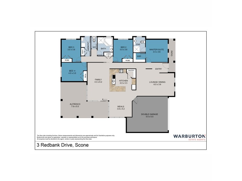 3 Redbank Drive, Scone NSW 2337 Floorplan
