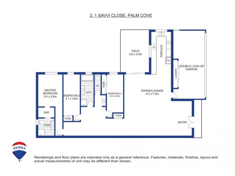 2/1 Savaii Close, Palm Cove QLD 4879 Floorplan