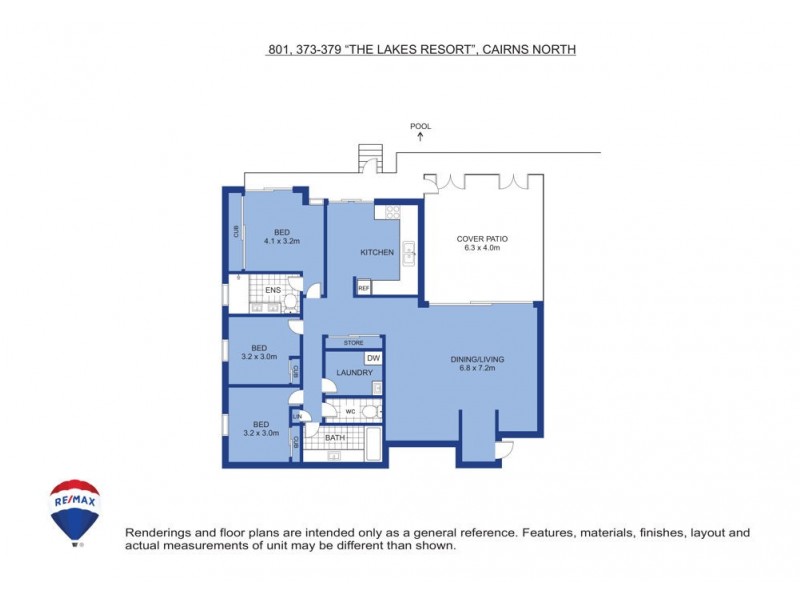 801/2-10 Greenslopes Street, Cairns North QLD 4870 Floorplan