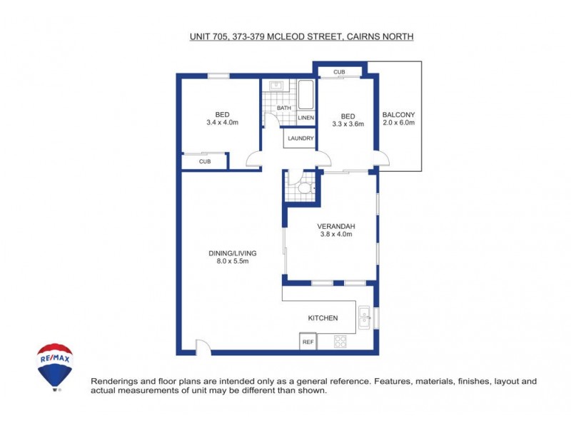 705/373-379 McLeod Street, Cairns North QLD 4870 Floorplan