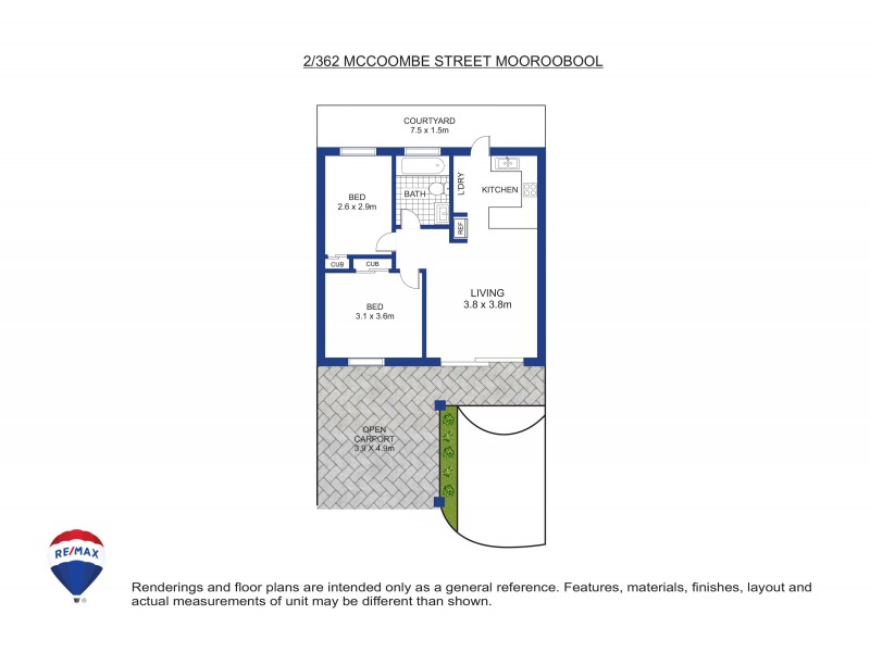 2/362 McCoombe Street, Mooroobool QLD 4870 Floorplan