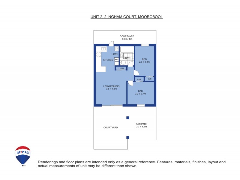 2/2 Ingham Court, Mooroobool QLD 4870 Floorplan