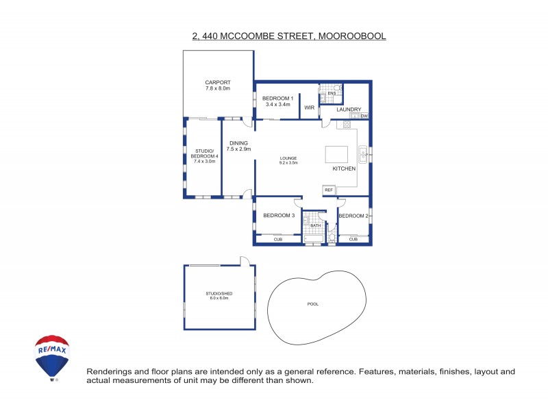 2/440 McCoombe Street, Mooroobool QLD 4870 Floorplan