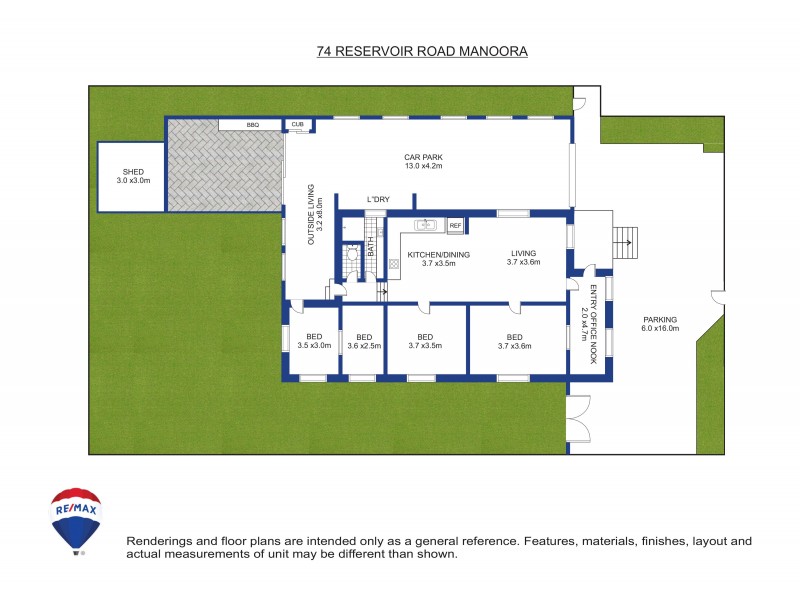 74 Reservoir Road, Manoora QLD 4870 Floorplan
