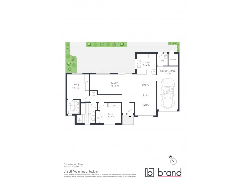 3/288 Main Road, Toukley NSW 2263 Floorplan