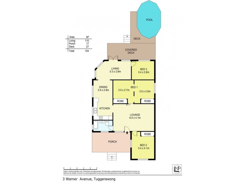 3 Warner Ave, Tuggerawong NSW 2259 Floorplan