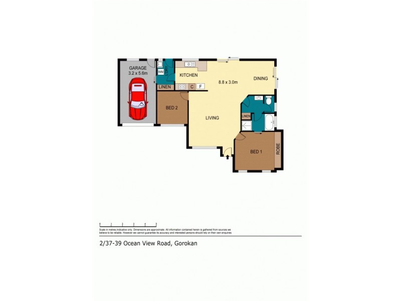 2/37-39 Ocean View Road, Gorokan NSW 2263 Floorplan