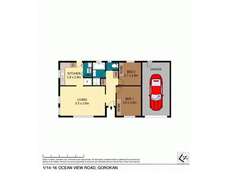 1/14-16 Ocean View Road, Gorokan NSW 2263 Floorplan