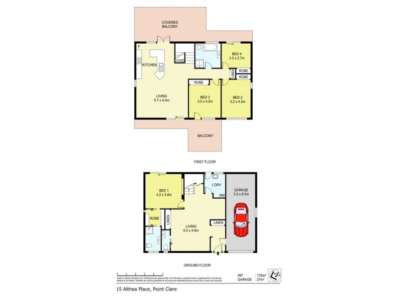 15 Althea Place, Point Clare NSW 2250 Floorplan