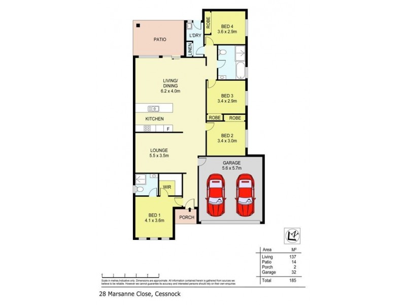 28 Marsanne Close, Cessnock NSW 2325 Floorplan