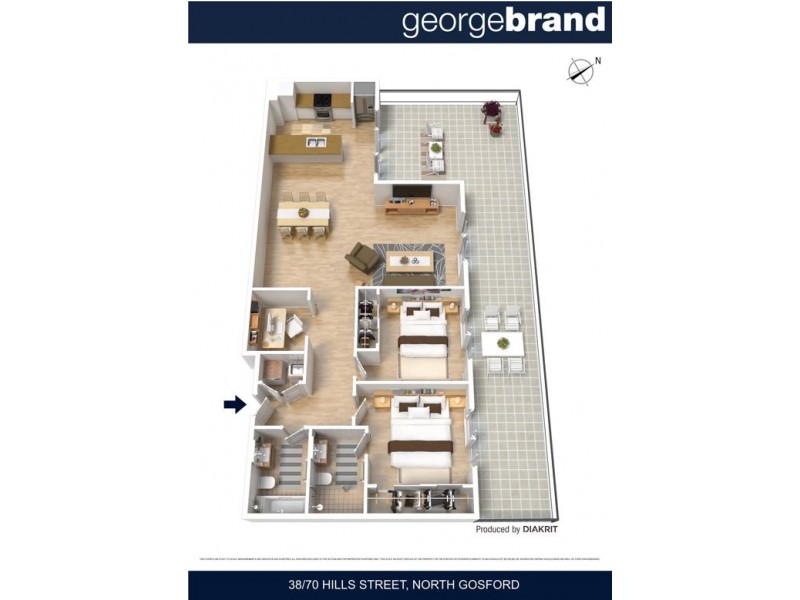 38/70 Hills Street, North Gosford NSW 2250 Floorplan