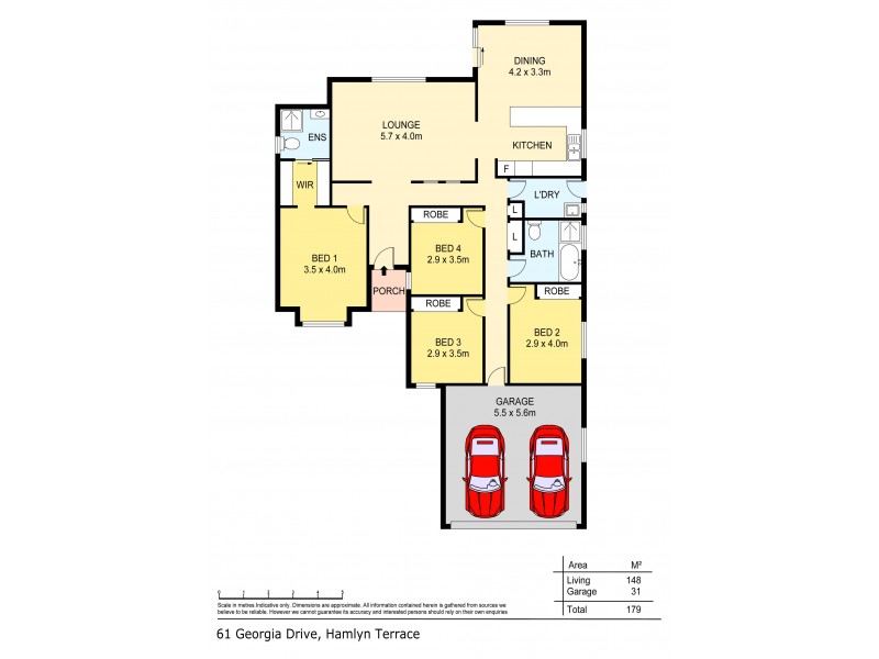 61 Georgia Drive, Hamlyn Terrace NSW 2259 Floorplan