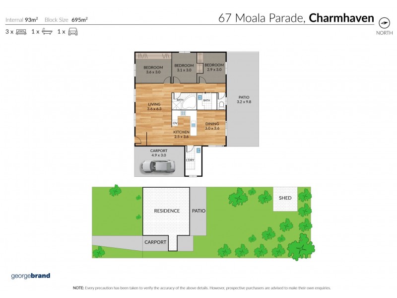 67 Moala Parade, Charmhaven NSW 2263 Floorplan