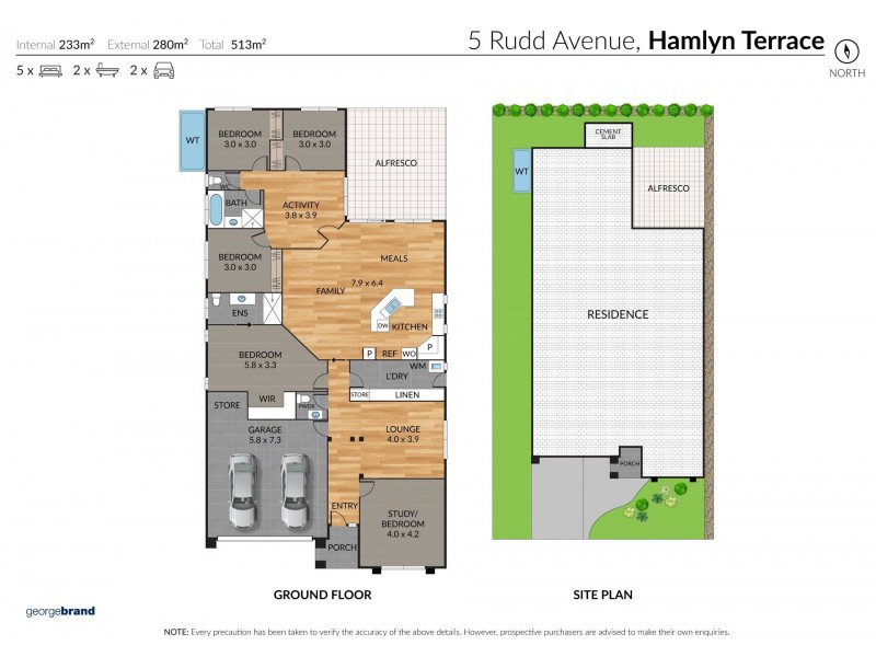 5 Rudd Avenue, Hamlyn Terrace NSW 2259 Floorplan
