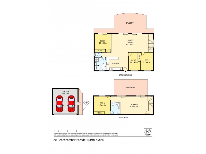 20 Beachcomber Parade, North Avoca NSW 2260 Floorplan