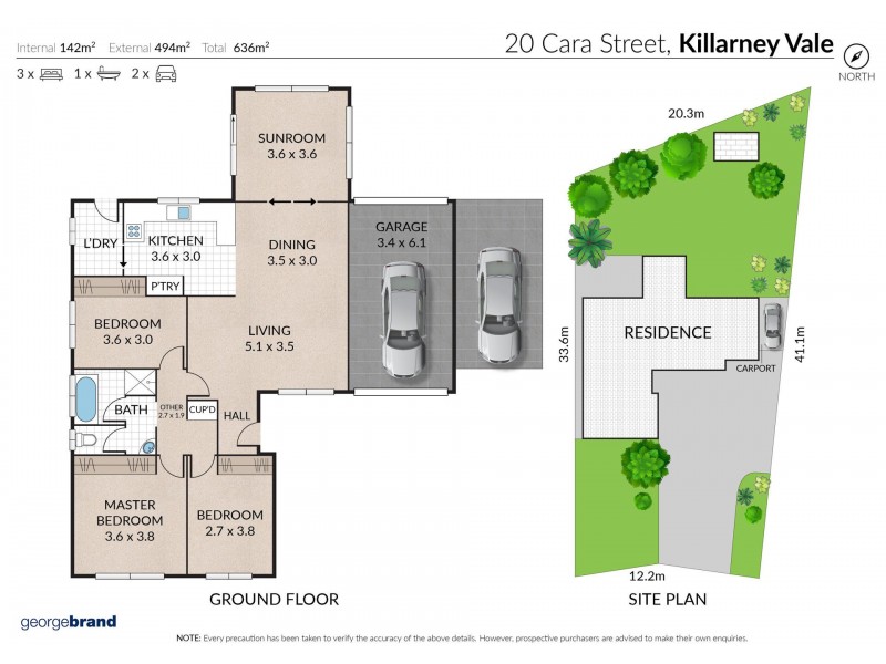 20 Cara Street, Killarney Vale NSW 2261 Floorplan