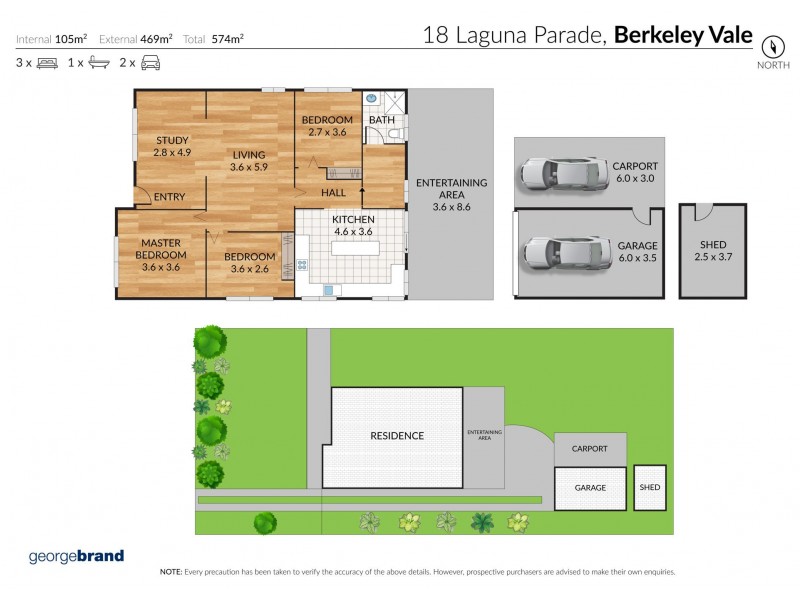 18 Laguna Parade, Berkeley Vale NSW 2261 Floorplan