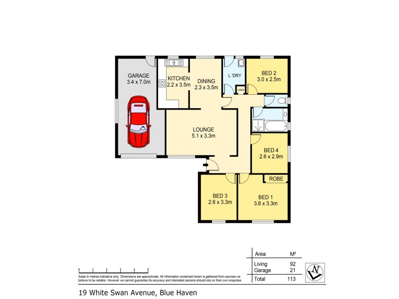 19 White Swan Avenue, Blue Haven NSW 2262 Floorplan