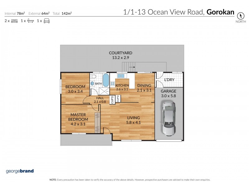 1/1-3 Ocean View Road, Gorokan NSW 2263 Floorplan