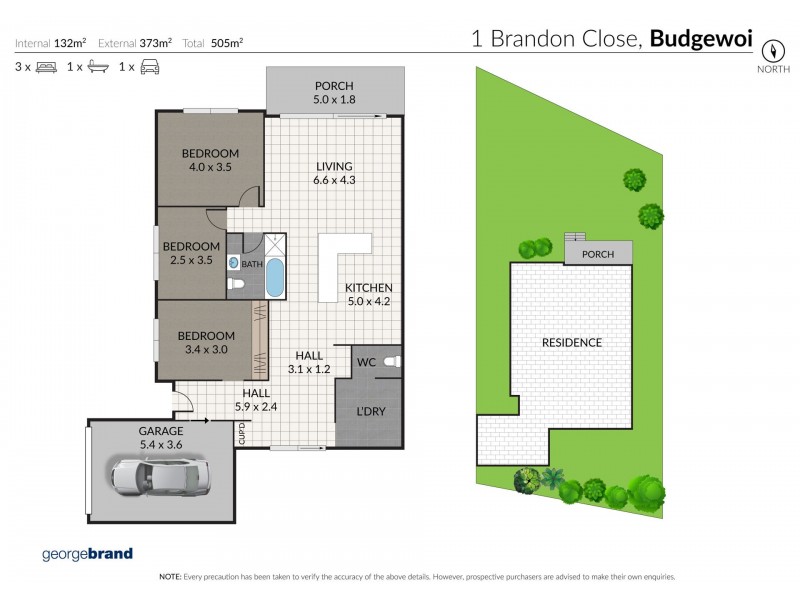 1 Brandon Close, Budgewoi NSW 2262 Floorplan