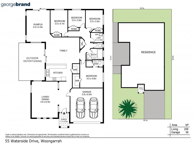 55 Waterside Drive, Woongarrah NSW 2259 Floorplan