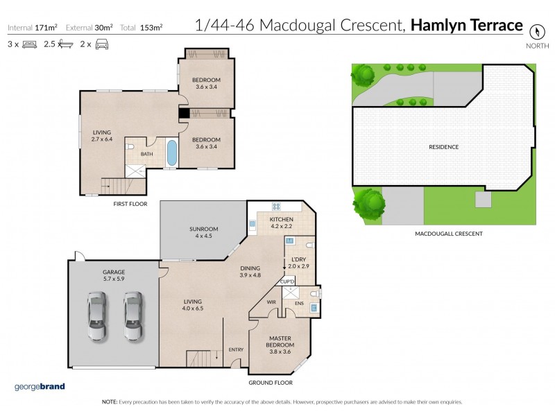 1/44-46 Macdougall Crescent, Hamlyn Terrace NSW 2259 Floorplan