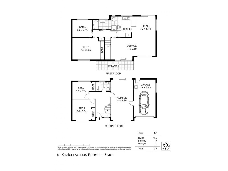61 Kalakau Avenue, Forresters Beach NSW 2260 Floorplan