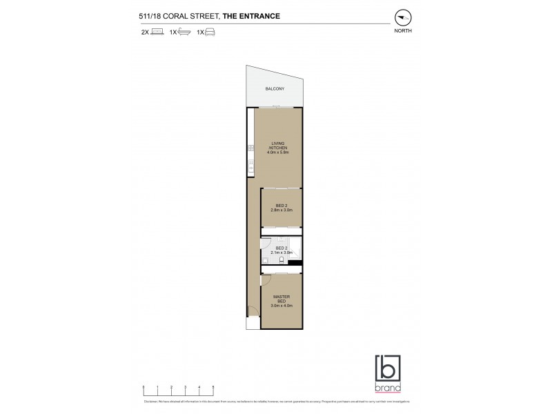 511/18 Coral Street, The Entrance NSW 2261 Floorplan