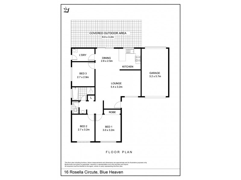 16 Rosella Circuit, Blue Haven NSW 2262 Floorplan