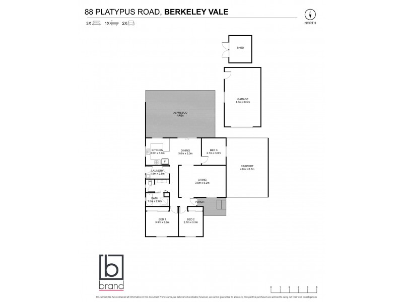 88 Platypus Road, Berkeley Vale NSW 2261 Floorplan