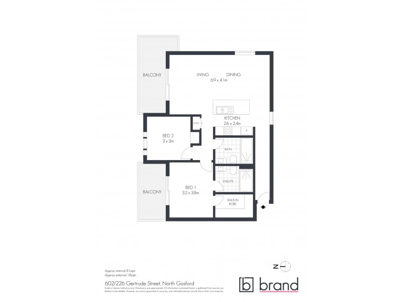 602/226 Gertrude Street, North Gosford NSW 2250 Floorplan