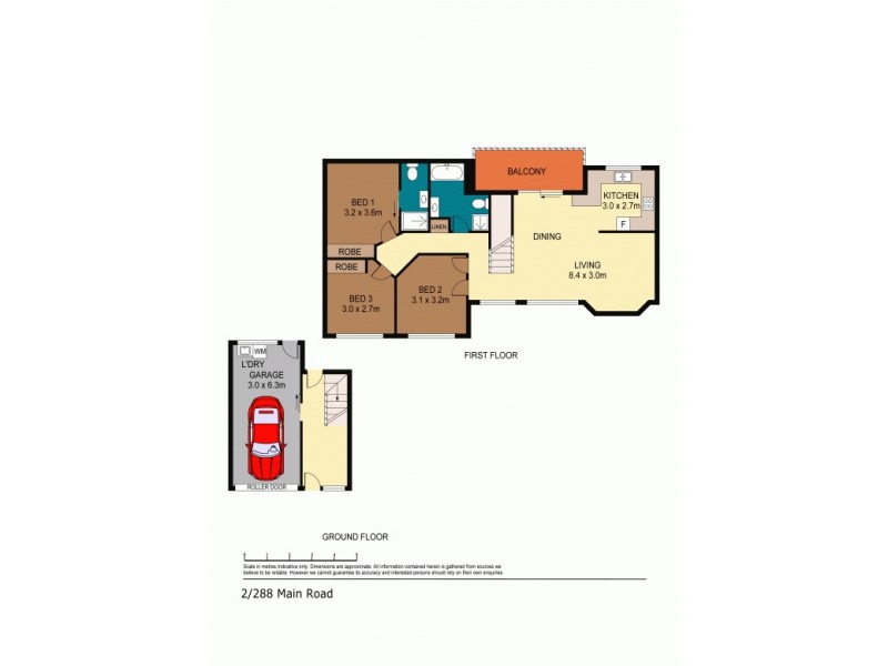 2/288 Main Road, Toukley NSW 2263 Floorplan