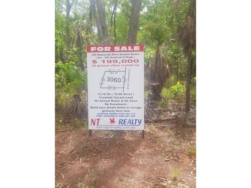 205 NAMARADA DRIVE, Dundee Beach NT 0840