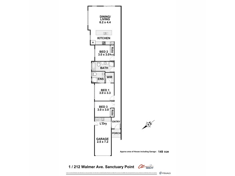 1/212 Walmer Avenue, Sanctuary Point NSW 2540 Floorplan