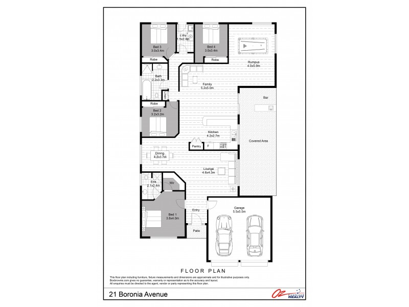 21 Boronia Avenue, Sanctuary Point NSW 2540 Floorplan
