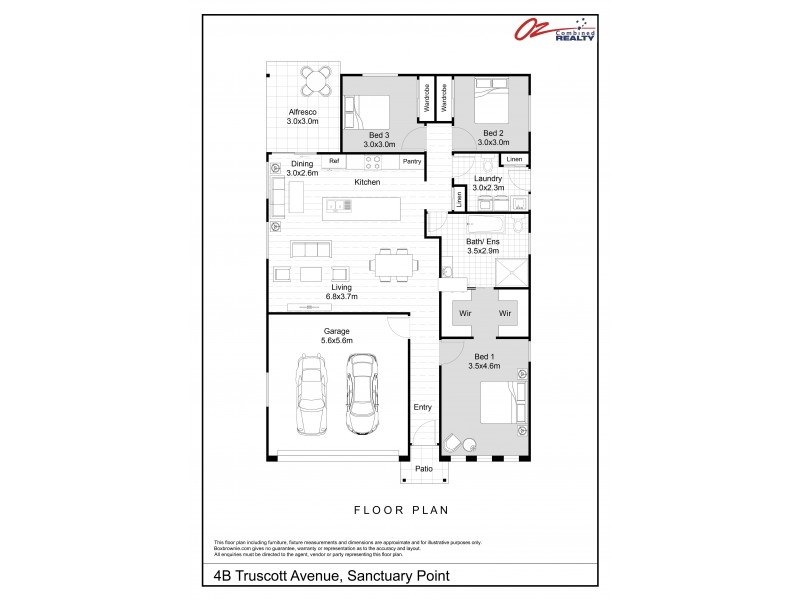4B Truscott Avenue, Sanctuary Point NSW 2540 Floorplan