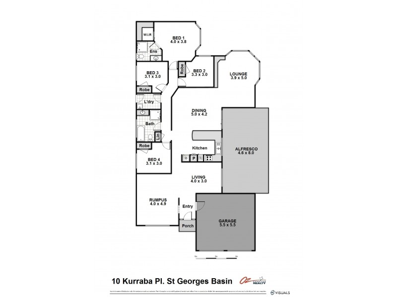 10 Kurraba Place, St Georges Basin NSW 2540 Floorplan