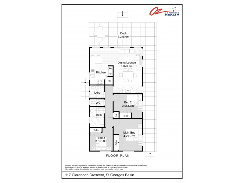 117 Clarendon Crescent, St Georges Basin NSW 2540 Floorplan
