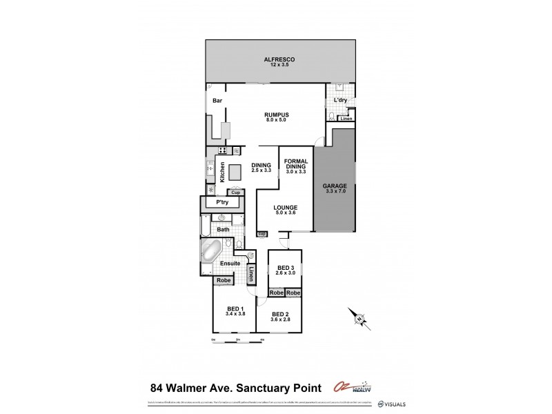 84 Walmer Avenue, Sanctuary Point NSW 2540 Floorplan