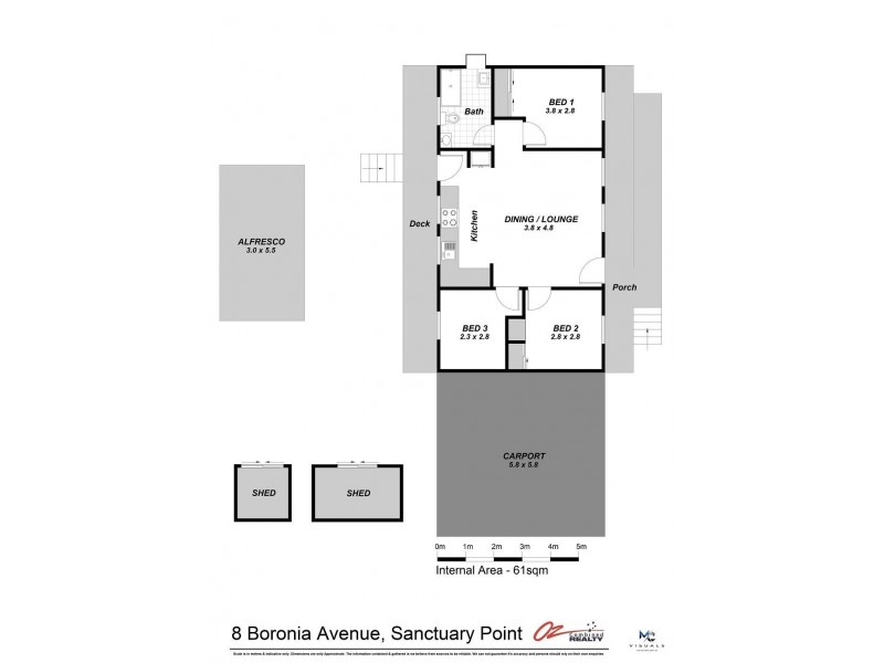 8 Boronia Avenue, Sanctuary Point NSW 2540 Floorplan