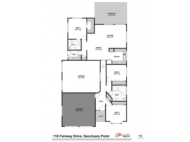 118  Fairway Drive, Sanctuary Point NSW 2540 Floorplan