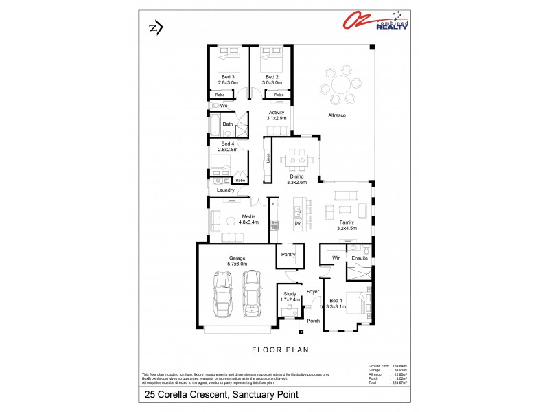 25 Corella Crescent, Sanctuary Point NSW 2540 Floorplan