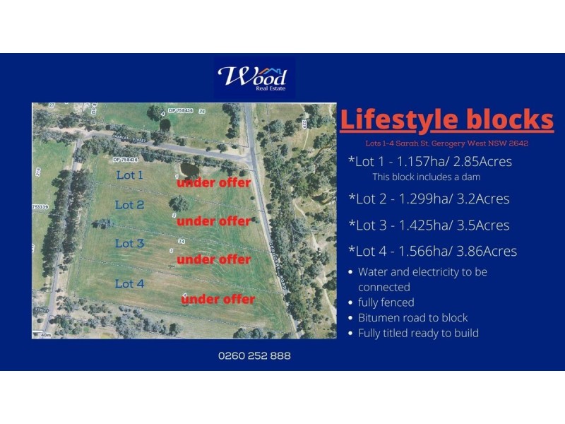 Lots 1-4 Sarah St, Gerogery West, Gerogery NSW 2642