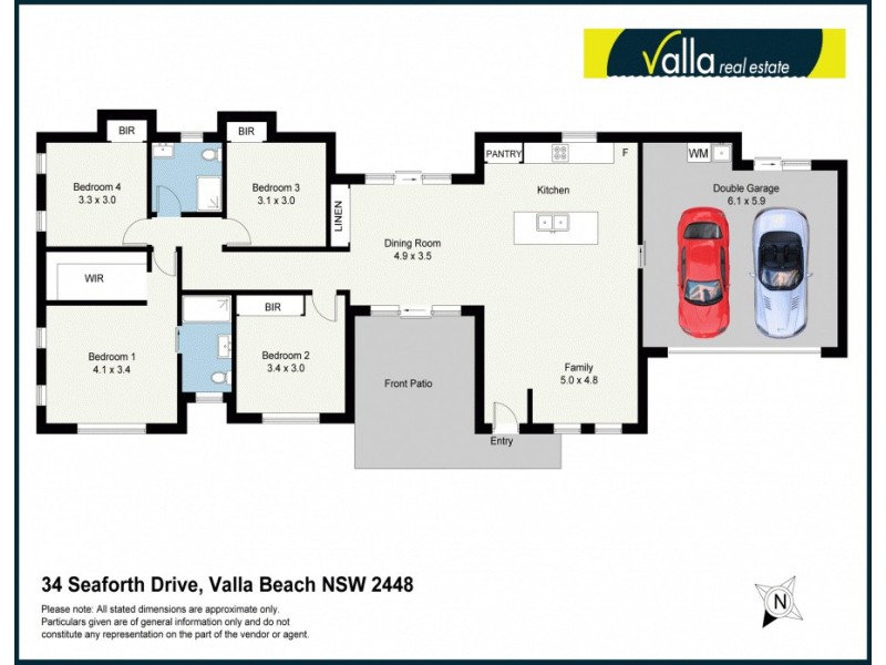 34 Seaforth Drive, Valla Beach NSW 2448 Floorplan
