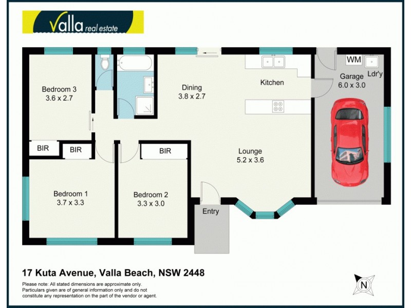 17 Kuta Avenue, Valla Beach NSW 2448 Floorplan
