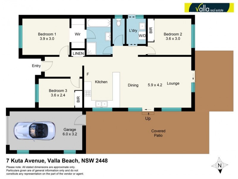 7 Kuta Avenue, Valla Beach NSW 2448 Floorplan