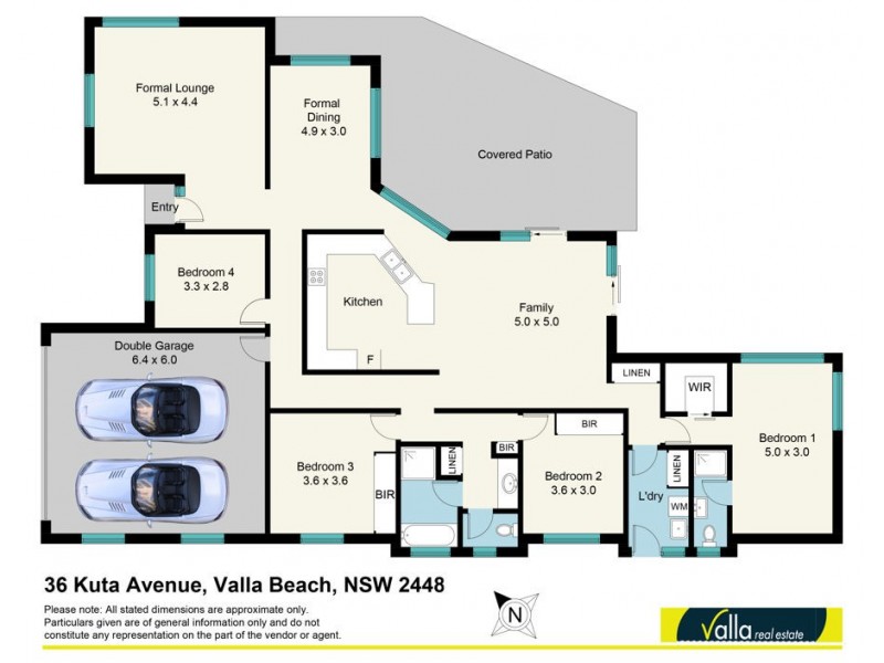 36 Kuta Avenue, Valla Beach NSW 2448 Floorplan