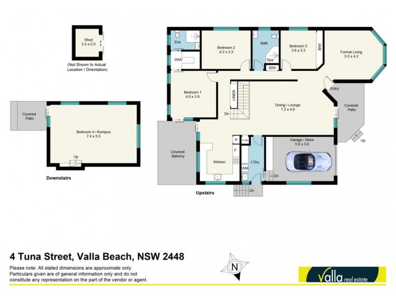4 Tuna Street, Valla Beach NSW 2448 Floorplan